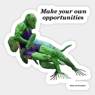 Reptile Warrior Combat Sport Fantasyart Sticker